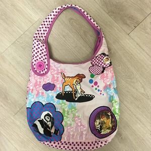 Disneyland Exclusive Pink Bambi 18.5" Bag Tote Purse Thumper Flower RARE Cute